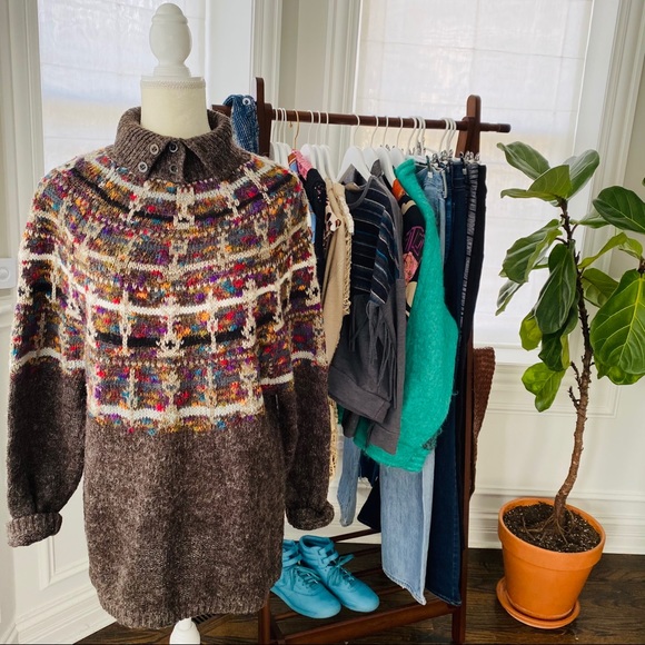 Vintage Sweaters - Vintage ❤️ Wool Blend Fair Isle Sweater ❤️ Size L